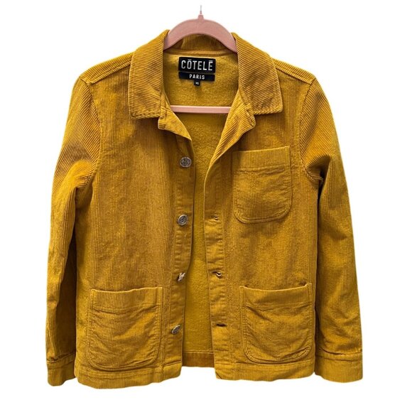 Côtelé Paris Mustard Yellow Corduroy Chore Jacket XS (Runs Oversized) - Picture 7 of 10